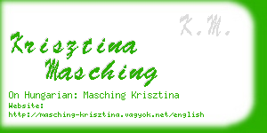 krisztina masching business card